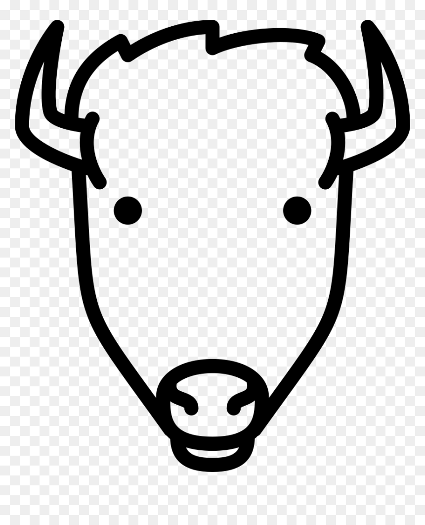 Transparent M Bison Png - Bison Head Line Art Png, Png Download - m bison png