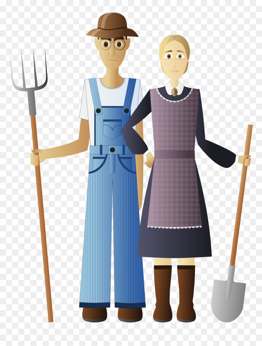 Clipartist Net Clip Art Abstract Farmers Scalable - Clip Art Farmer Couple, HD Png Download - farmer hat png