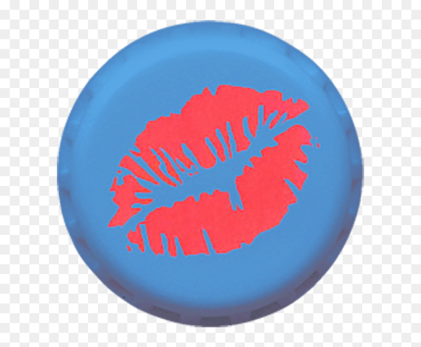 Polyester Button Kissing Lips - Circle, HD Png Download - kissing lips png