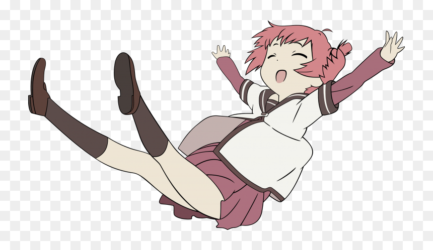 Yuru Yuri Akari Transparent, HD Png Download - anime girl sitting png