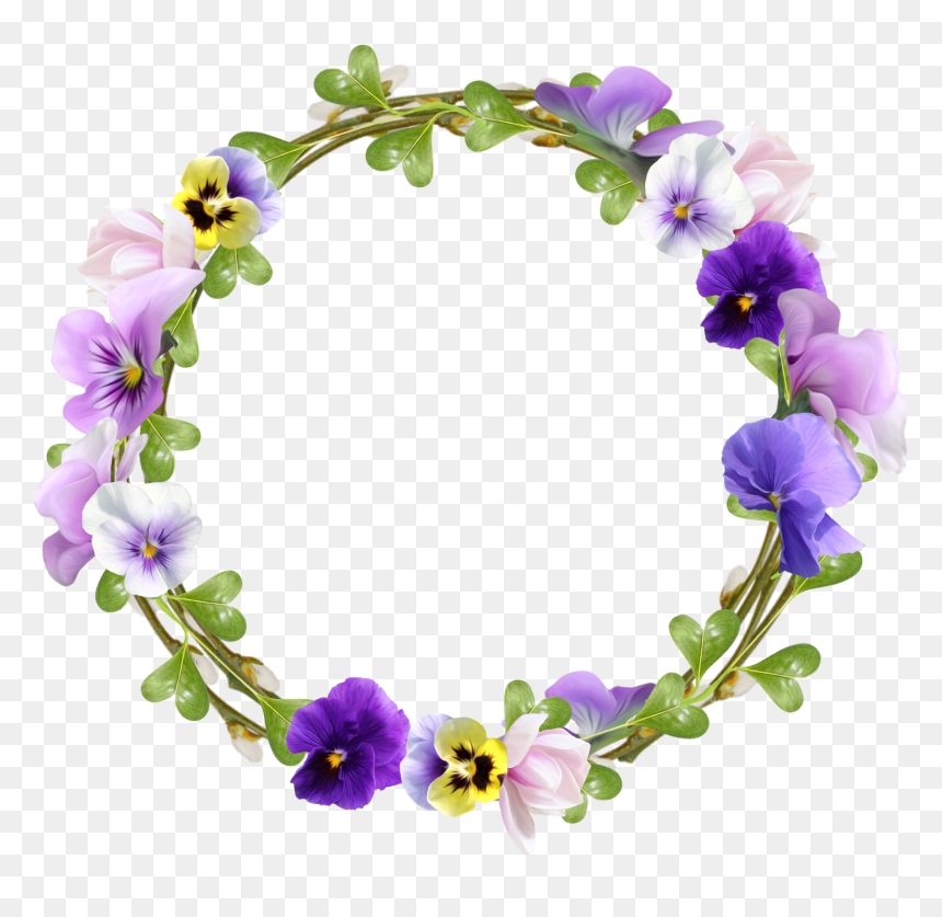 Pin By Darla Kirby Baker On Pansy Tattoos - Cadre Rond Clipart Transparent, HD Png Download - pansy png