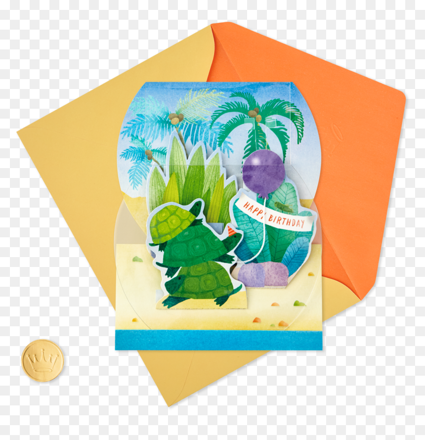 Turtle Aquarium Pop Up Birthday Card , Png Download, Transparent Png - birthday card png