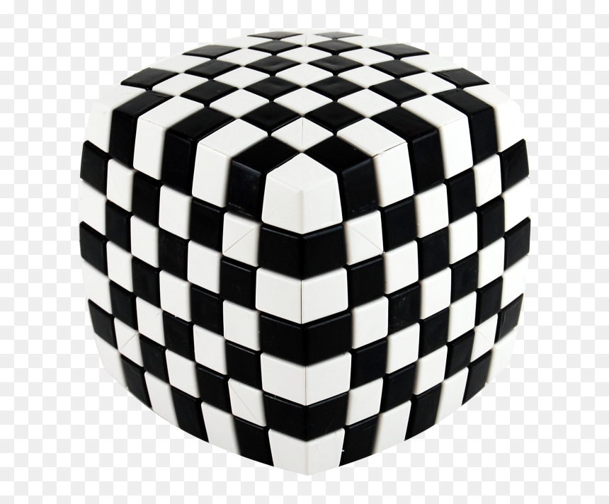 V-cube 7 - V Cube 7 Illusion Black White, HD Png Download - white cube png