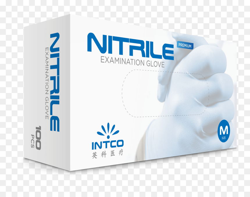 Nitrile Examination Gloves - Intco Nitrile Gloves, HD Png Download - rubber gloves png