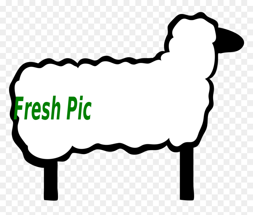 Sheep Clip Art Black And White Png, Transparent Png - lamb clipart png