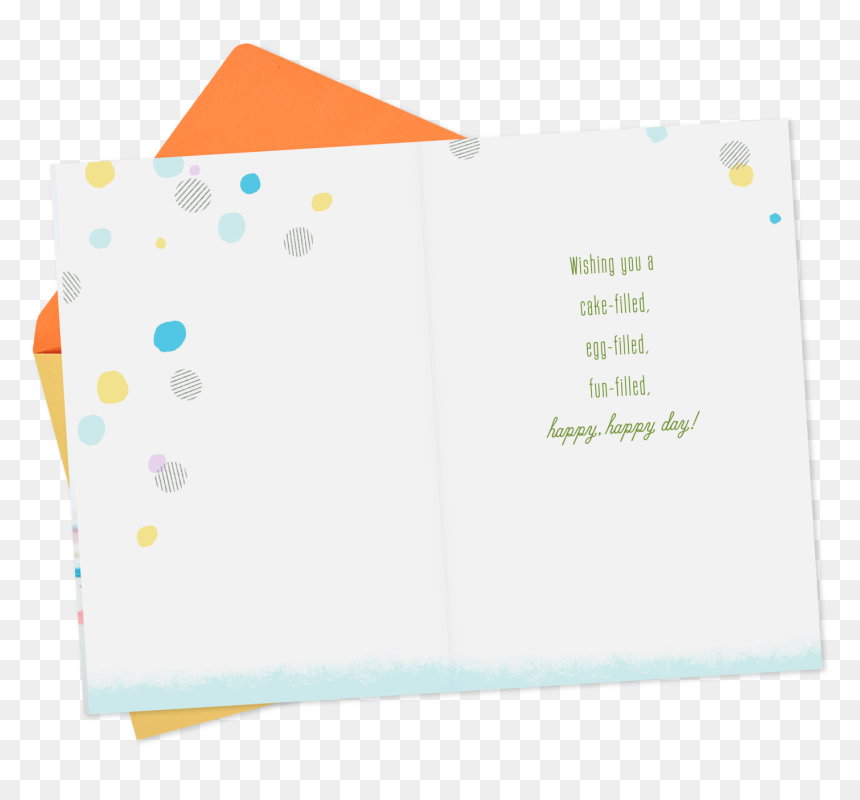 Confused Bunny In Party Hat Easter Birthday Card - Display Device, HD Png Download - birthday card png