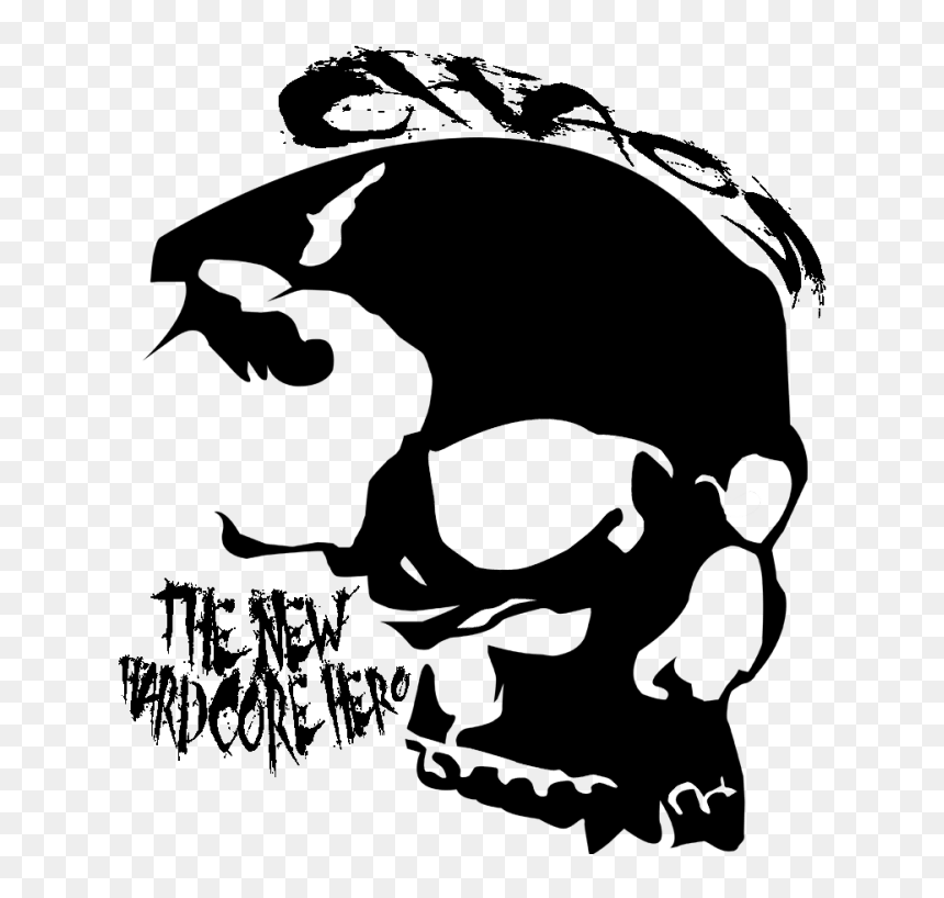 Vinyl Record Skull Art , Png Download - Stencil Skull Silhouette, Transparent Png - skull art png