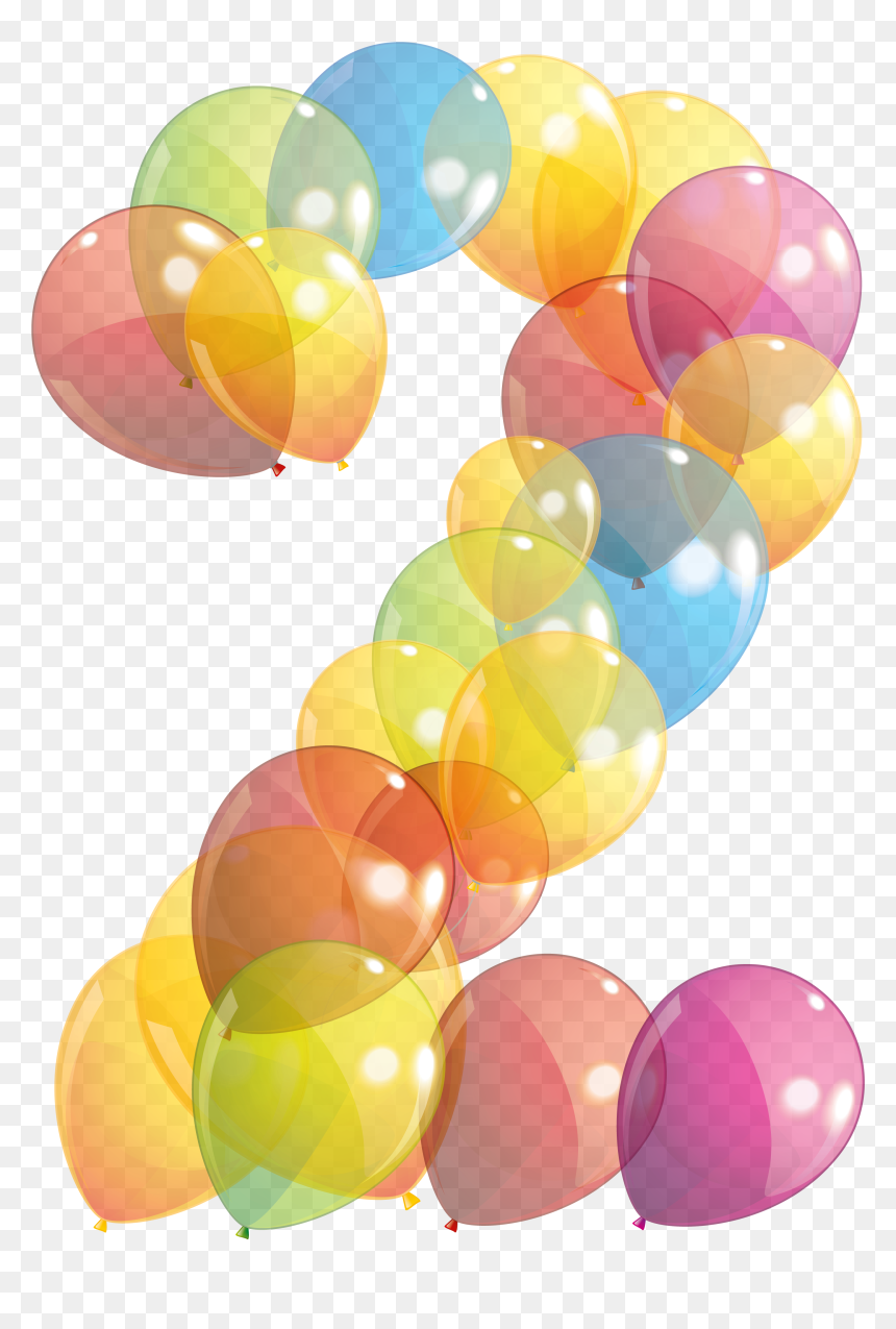 Transparent Two Number Of Balloons Png Clipart Image, Png Download - orange balloons png