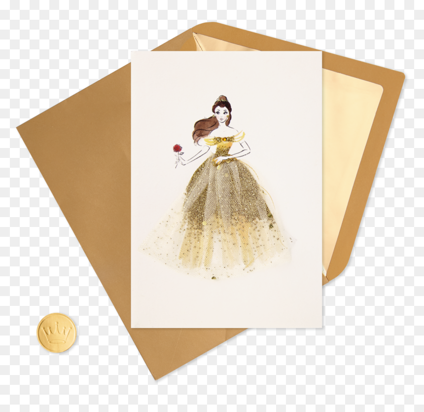 Disney Princess Belle Dreams Come True Birthday Card - Belle Disney Cards, HD Png Download - birthday card png