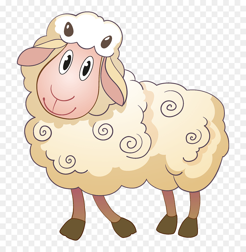 Sheep Clipart - Cartoon, HD Png Download - lamb clipart png