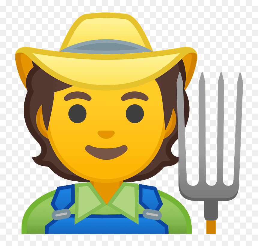 Farmer Emoji Clipart - Woman Emoji Png, Transparent Png - farmer hat png