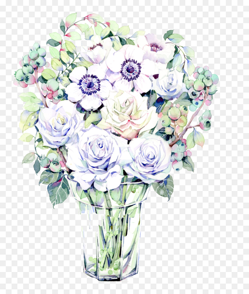 Garden Roses, HD Png Download - babys breath png