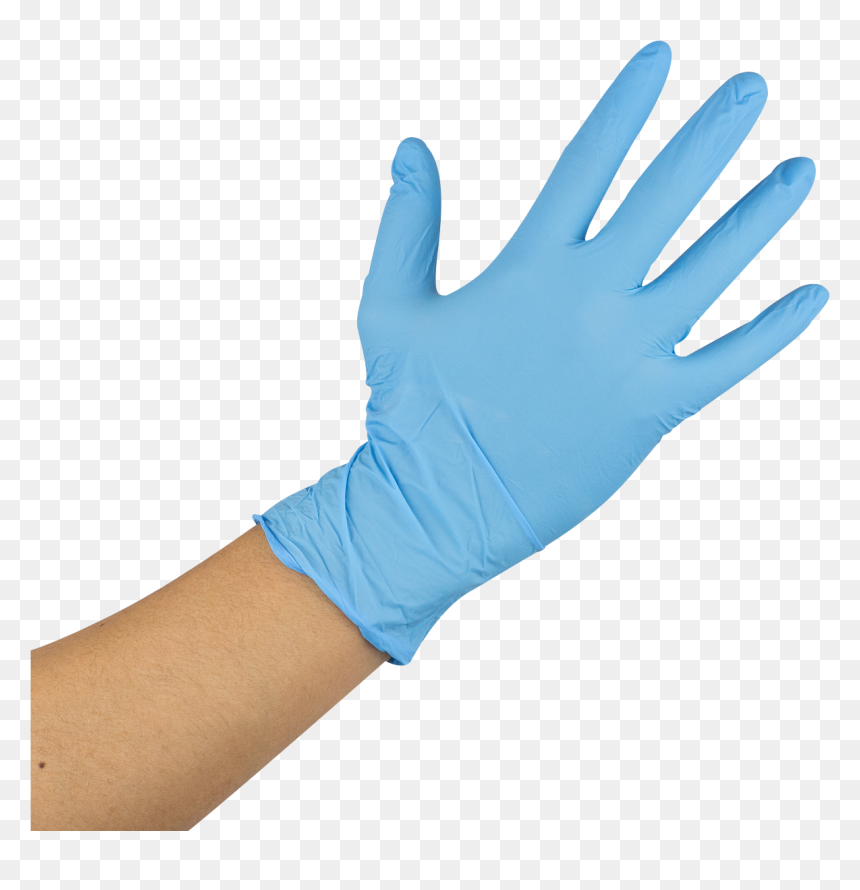 Blue Glove Transparent, HD Png Download - rubber gloves png