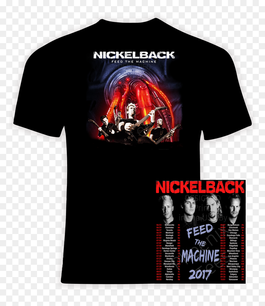 Nickelback Feed The Machine 2017 Concert Tour Tshirt - Maroon 5 Tour 2020, HD Png Download - nickelback png