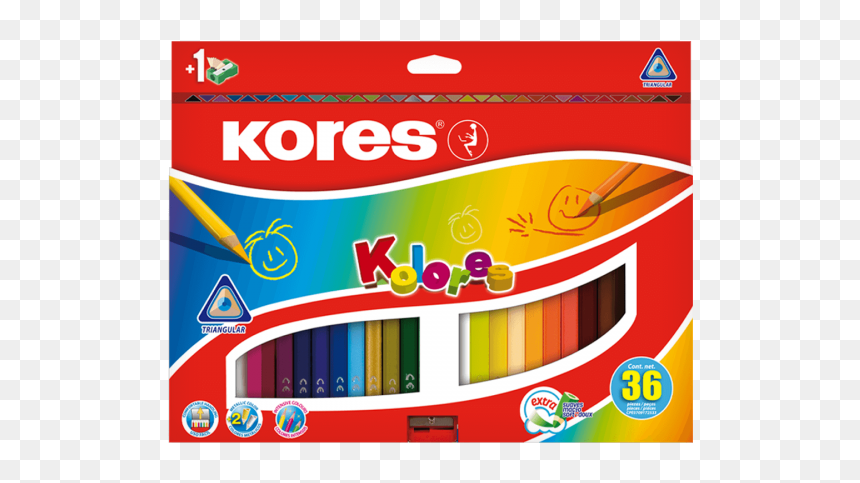 Crayola Jumbo 12 Unidades Kores, HD Png Download - color pencil png
