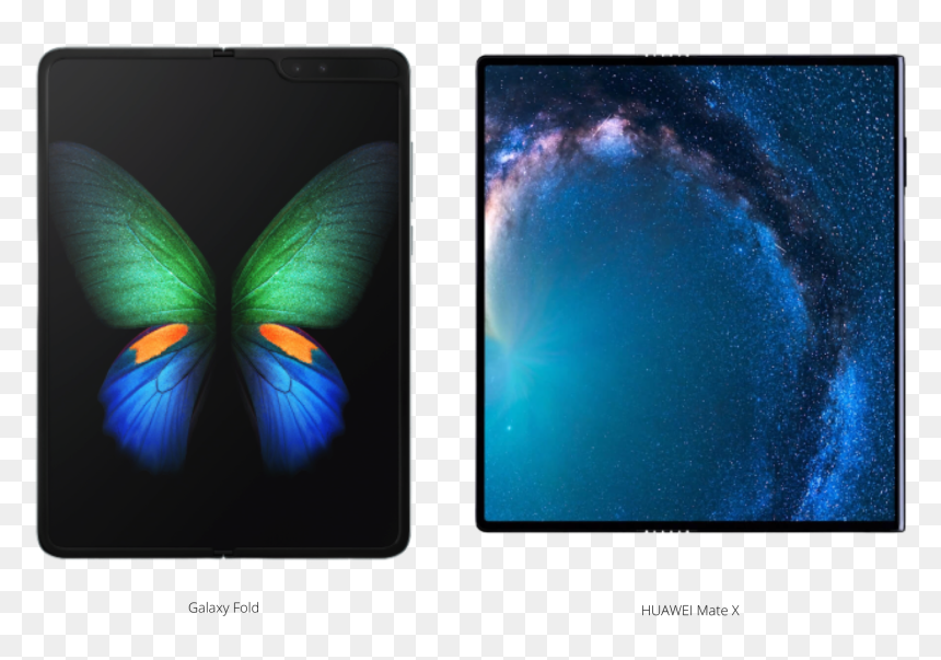 Motorola Razr Vs Galaxy Fold, HD Png Download - galaxy phone png
