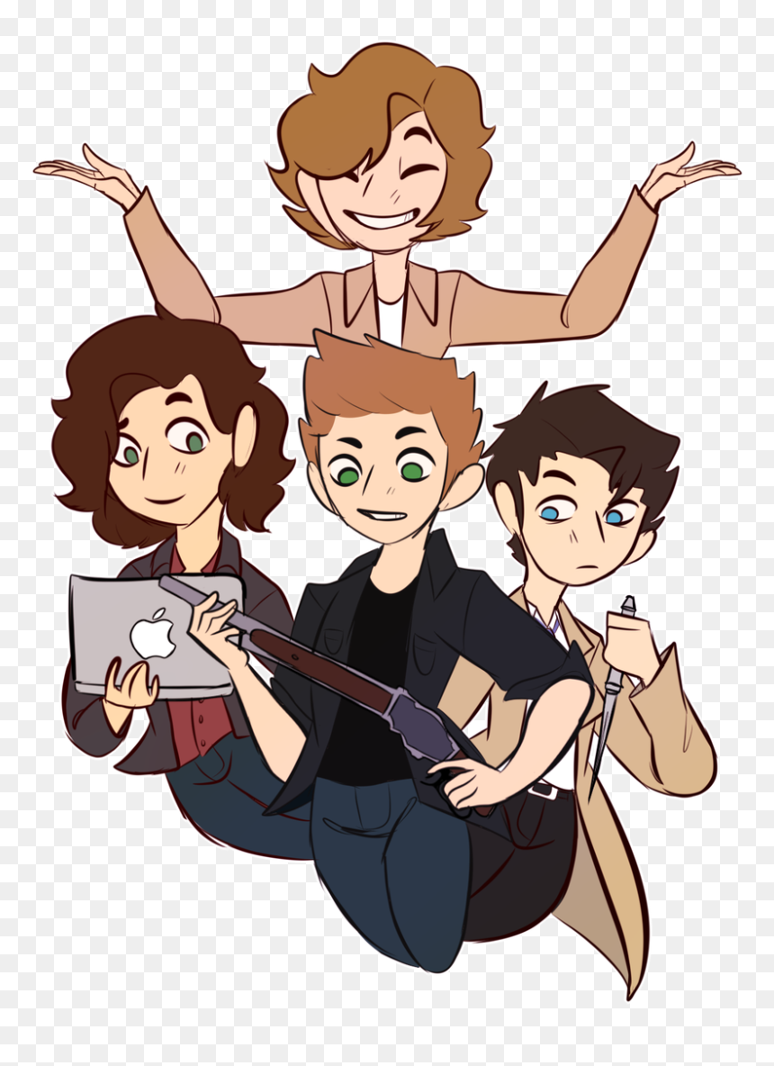Supernatural Team Free Will 2.0 Fanart, HD Png Download - misha collins png