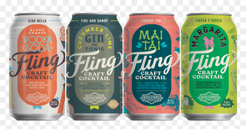 Boulevard Fling Craft Cocktails Review - Cocktail Cans, HD Png Download - four loko png