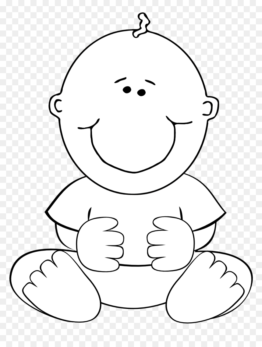 Baby Boy Clip Art Image - Baby Clip Art Black And White, HD Png Download - poro png