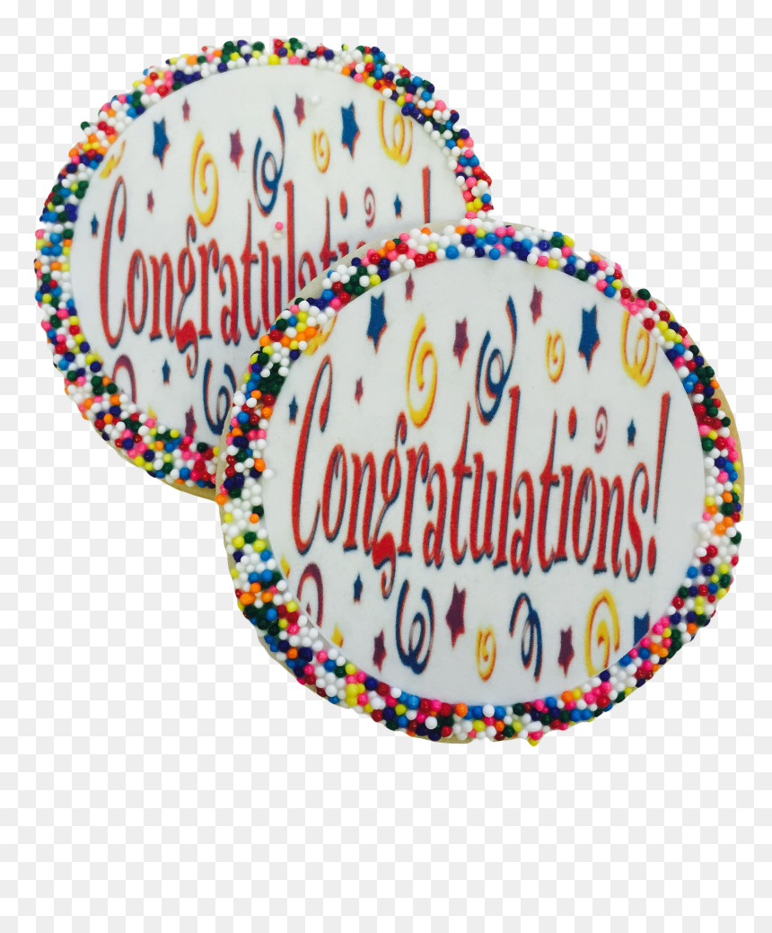 Congratulations Sugar Cookies With Nonpareils - Circle, HD Png Download - sugar cookie png