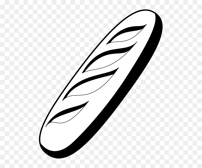 Transparent French Bread Png - Black And White Baguette, Png Download - french bread png