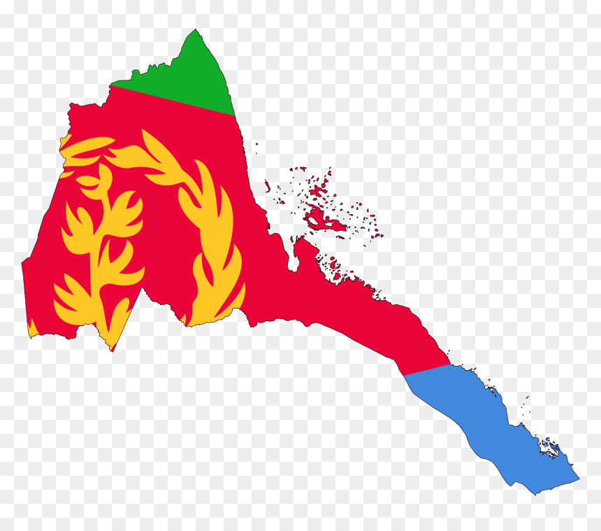 Eritrea Flag Map Large Map - Eritrea Flag On Country, HD Png Download - flag globe png