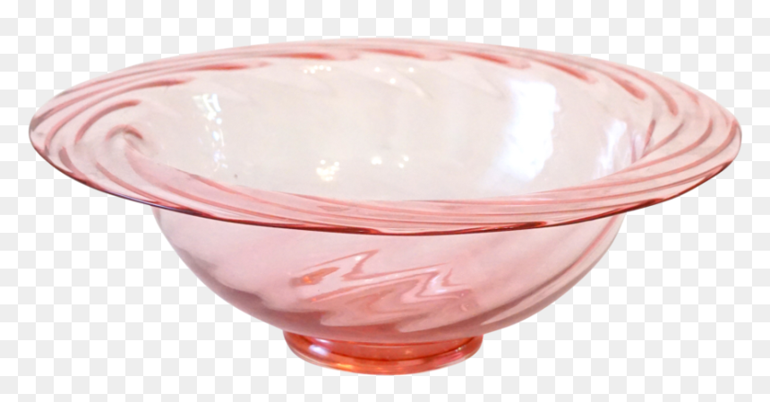 Studio Akj Antique Pink Glass Swirl Center Bowl, HD Png Download - mixing bowl png