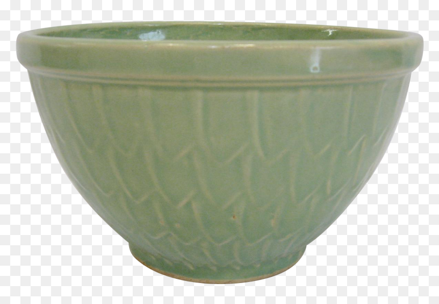 Signed Mccoy Fish Scale Mixing Bowl - Earthenware, HD Png Download - mixing bowl png