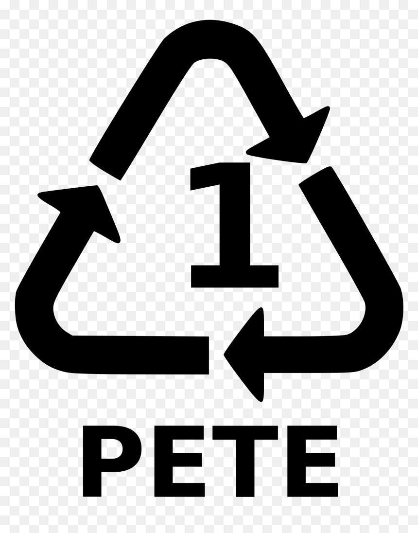 2000px Resin Identification Code 1 Pete - Low-density Polyethylene, HD Png Download - cardboard sign png