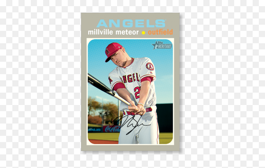 2020 Topps Heritage Packs, HD Png Download - mike trout png