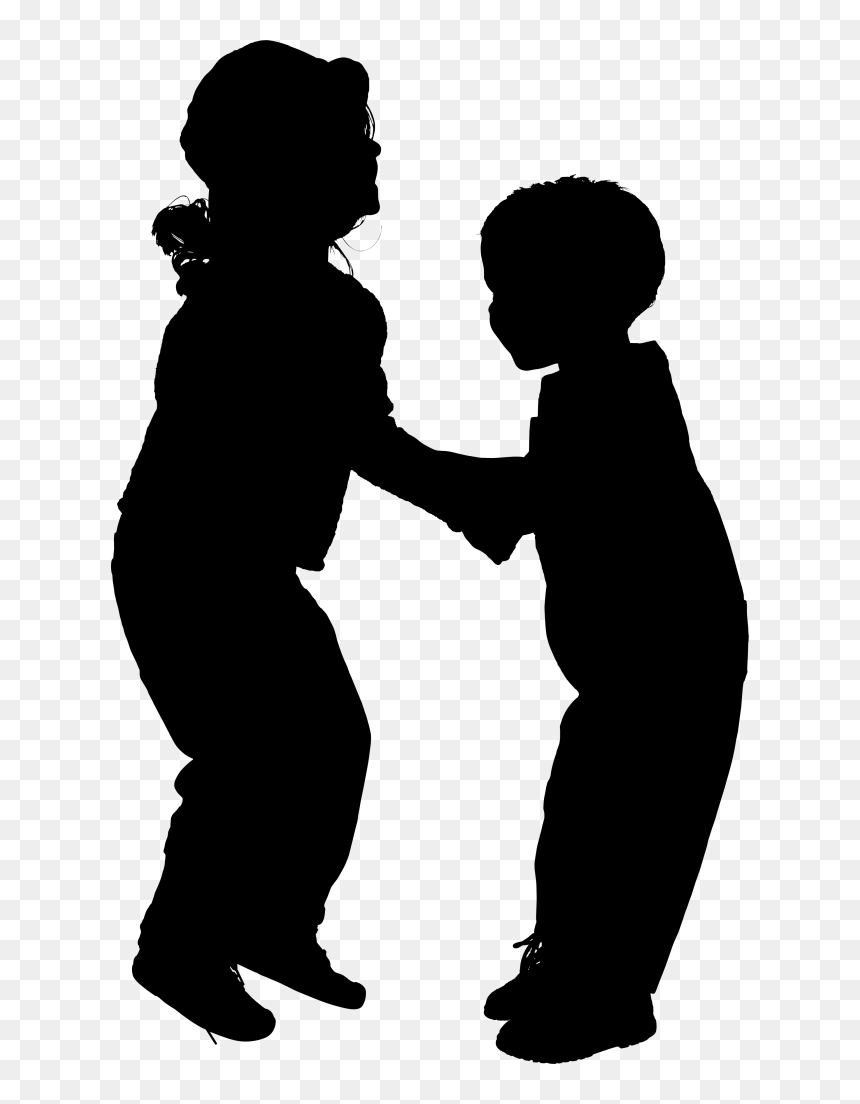 Silhouette Vector Graphics Clip Art Illustration Image - Vector Graphics, HD Png Download - kid silhouette png