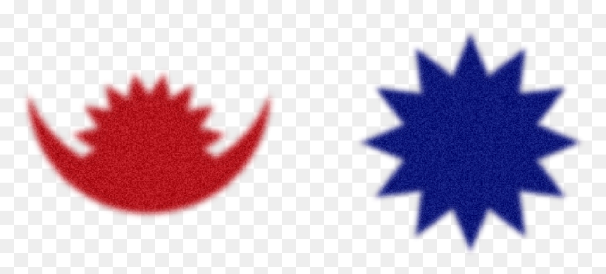 Nepal"s Flag Moon And Sun Png - Nepal Flag Sun And Moon, Transparent Png - blue flag png