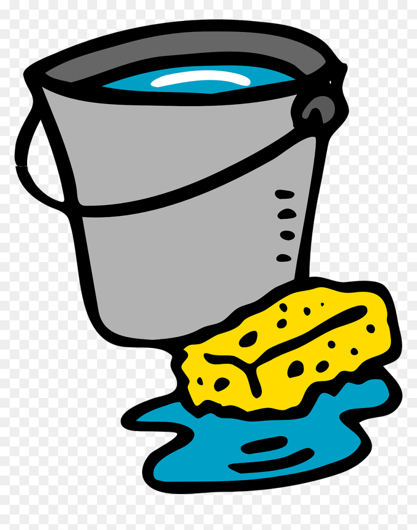 Cleaning Clipart, HD Png Download - water bucket png