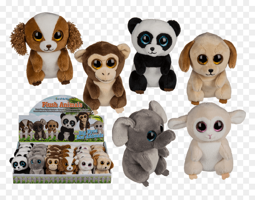 Big Eyed Zoo Animals, HD Png Download - stuffed animals png