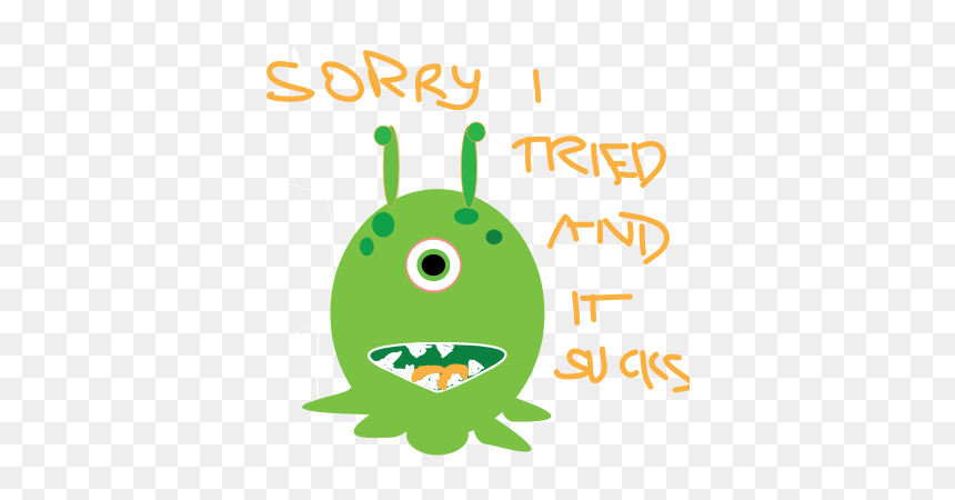 Vector Graphics Of One Eyed Failure Monster - Clip Art, HD Png Download - monster eyes png