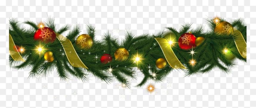Splendid Design Christmas Pine Garland Uk Australia - Transparent Background Christmas Decorations Png, Png Download - lip ring png