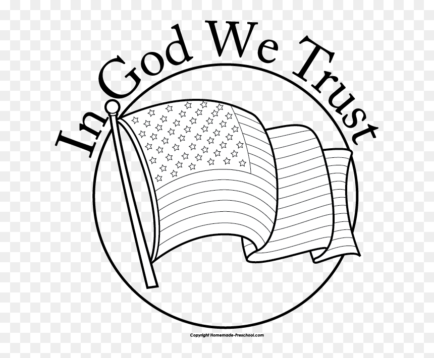 Transparent God Clipart Png - Black And White Patriotic, Png Download - american flag clipart png