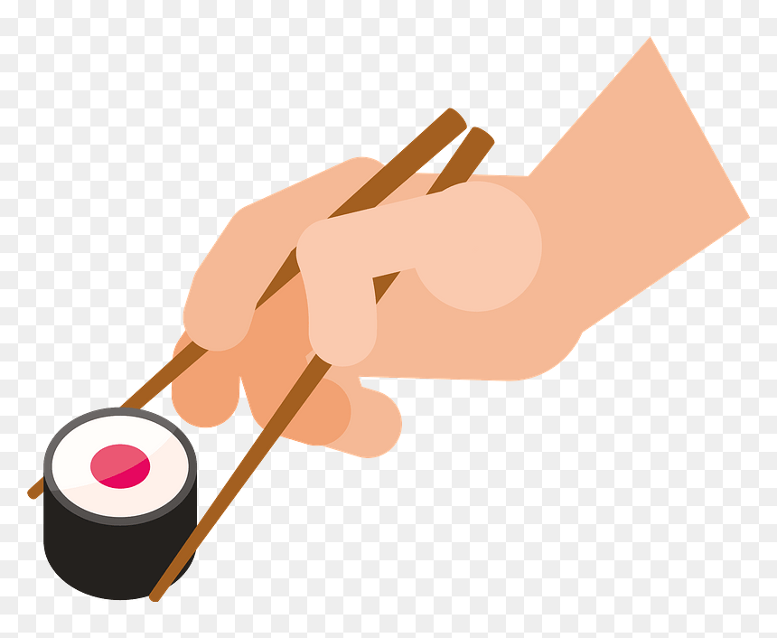 Hand Sushi Clipart, HD Png Download - sushi clipart png