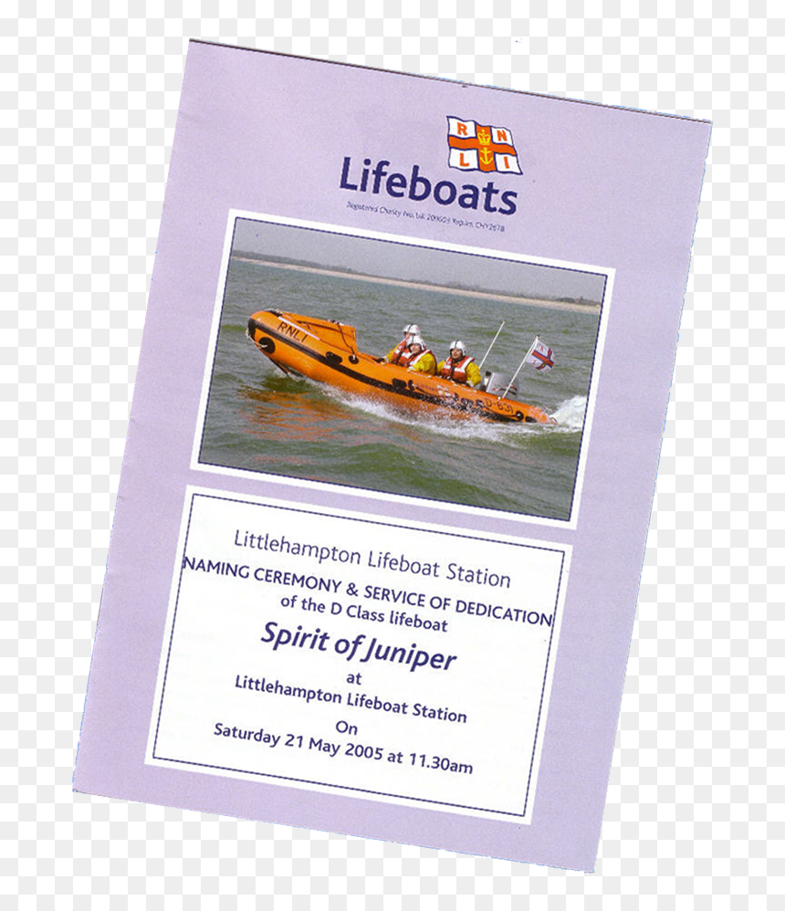 Naming Brochure For Spirit Of Juniper - Lifeboat, HD Png Download - lifeboat png