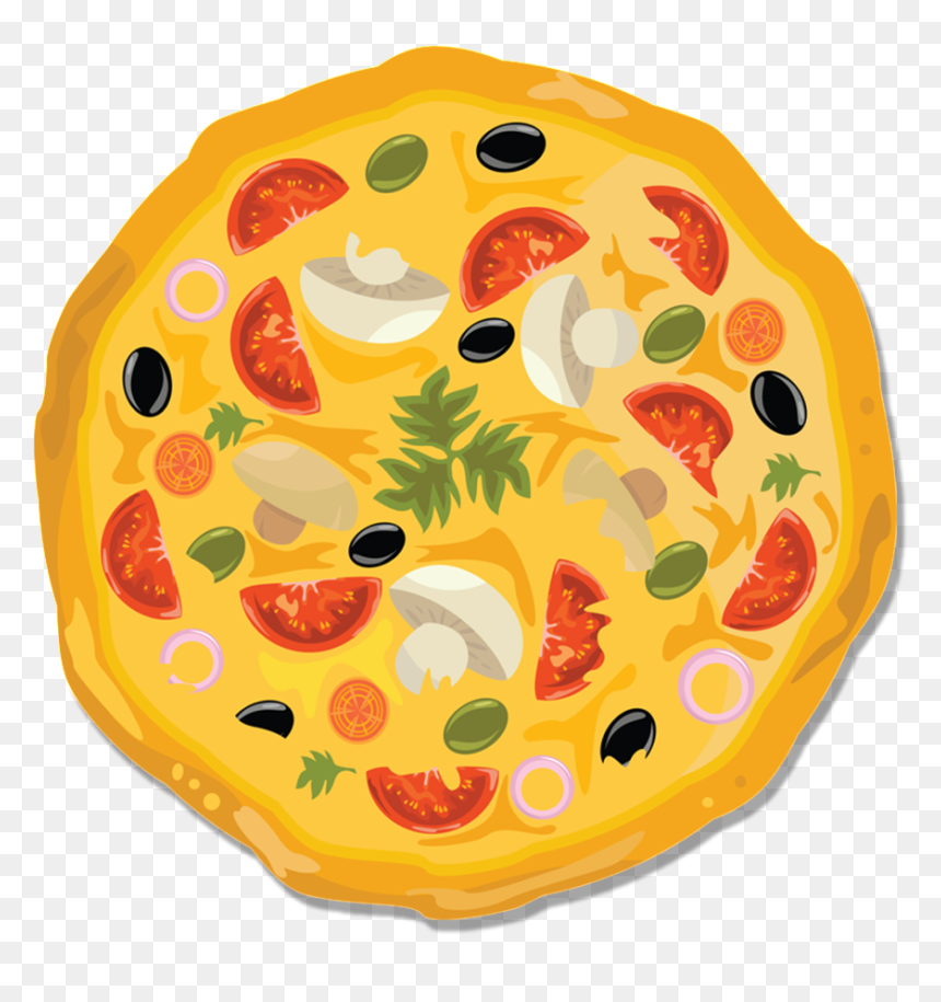 Hand Drawn Cartoon Pizza Decoration Vector - Basilica Of The National Shrine Of The Assumption Of, HD Png Download - cartoon pizza png
