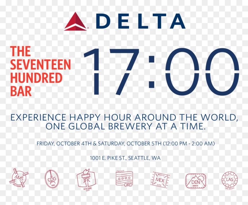 Image Sourced From Delta Airlines, HD Png Download - blue hundred png