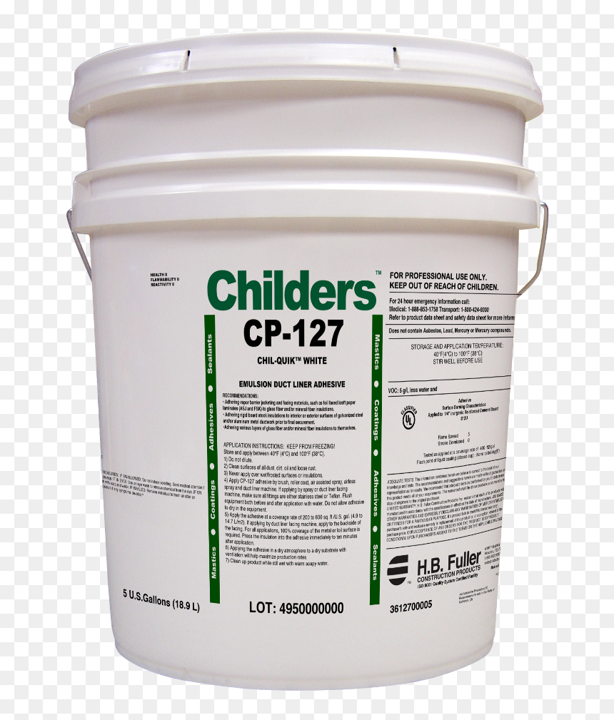 Childers Cp 127 Chil Quik Water Based Hvac Adhesive - Fosters 20 40 Antimicrobial Paint, HD Png Download - water bucket png