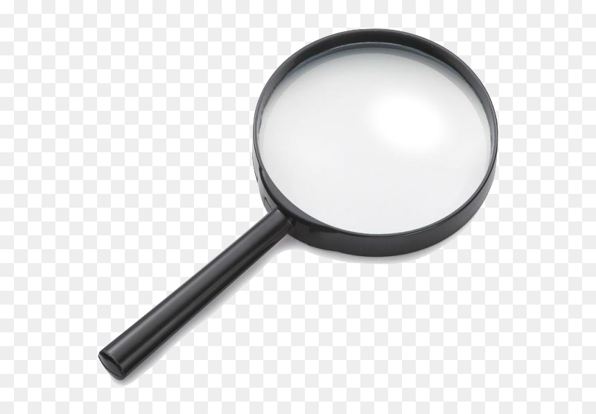Schema Annoté De La Loupe À Main, HD Png Download - white magnifying glass png