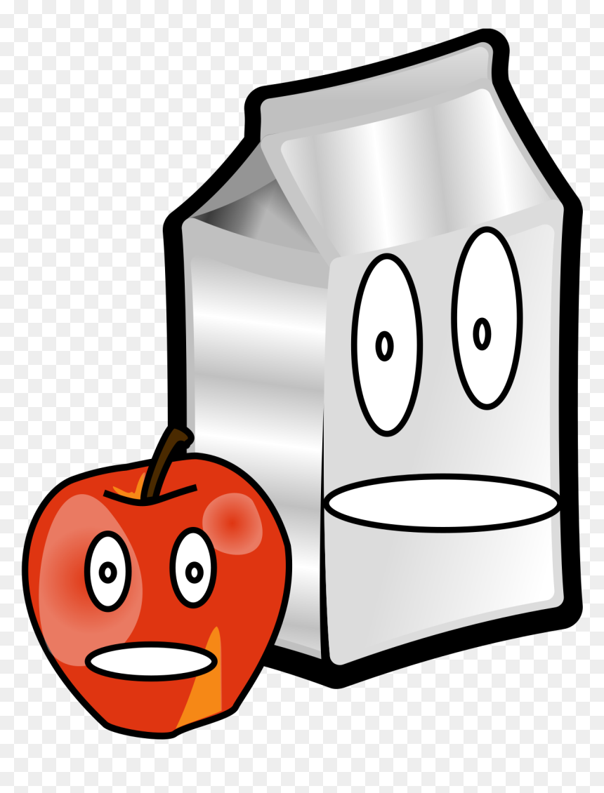 Apple Milk Clipart, HD Png Download - milk clipart png