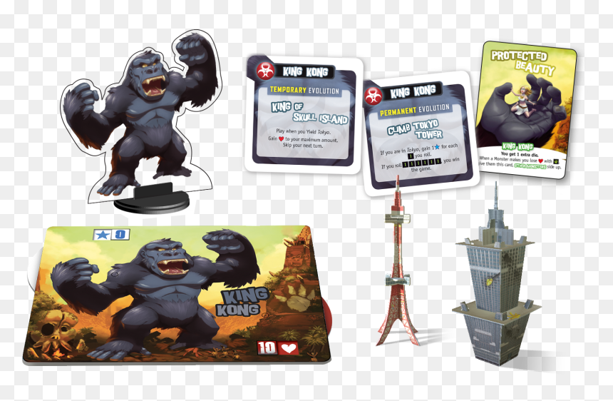 King Of Tokyo New York Monster Pack King Kong, HD Png Download - kong skull island png