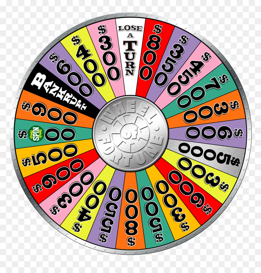 Wheel Of Fortune Wheel Black And White, HD Png Download - wheel of fortune logo png