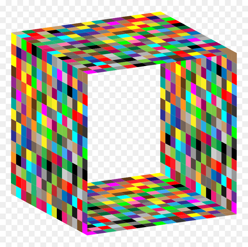 3d Multicolored Box - 3d Computer Graphics, HD Png Download - 3d square png