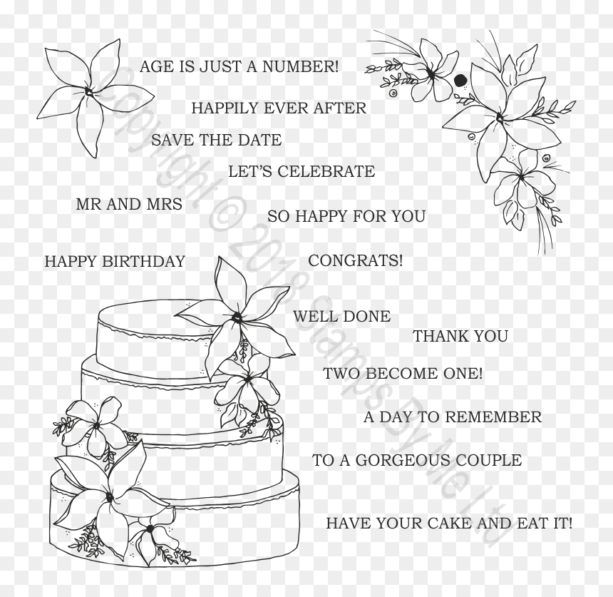 Line Art, HD Png Download - save the date stamp png