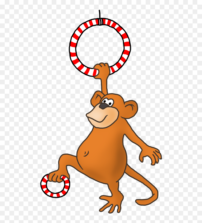 Funny Monkey Gymnastic Drawing - Monkey Climbing Drawings, HD Png Download - monkey clipart png