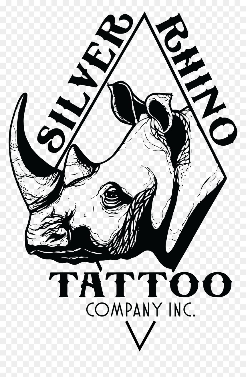 Silver Rhino Tattoo Company - Black Rhinoceros, HD Png Download - rhinoceros png